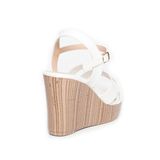 giày sandal nữ đế xuồng PU siêu nhẹ cao 9cm Hanatabi quai chéo hậu c (35-39) mã HNSDX9F988