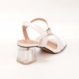 giày sandal nữ cao gót mika 5cm Hanatabi quai 1 xếp mũi vuông đế TA bigsize (35-41) mã HNSDG5F867