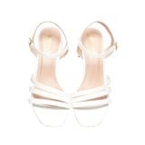 Giày sandal nữ cao gót 5cm Hanatabi quai chéo mũi vuông hậu c đế TA bigsize (35-41) mã HNSDG5F1116