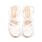 giày sandal nữ đế xuồng PU siêu nhẹ cao 5cm Hanatabi quai chéo hậu thun (35-40) mã HNSD5F940