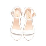 Giày Sandal Nữ Đế Xuồng PU Siêu Nhẹ Cao 9cm Hanatabi Quai Ngang Hậu C (35-39) Mã HNSDX9F1154
