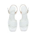 Sandal nữ quai xếp ly gót vuông cao 9cm hậu c mã HNSDG587 ( Size 35 -> 39)