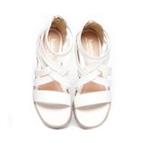 giày sandal đế PU siêu nhẹ cao 7cm Hanatabi quai đan khóa kéo (35-39) mã HNSDG7F1078