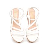 giày sandal nữ đế xuồng PU siêu nhẹ cao 5cm Hanatabi quai ngang hậu thun (35-40) mã HNSD5F939