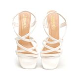 giày sandal nữ cao gót 5cm Hanatabi quai chéo mũi vuông hậu thun đế TA bigsize (35-41) mã HNSDT5F857