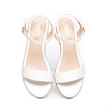 giày sandal nữ đế xuồng PU siêu nhẹ cao 7cm Hanatabi quai ngang hậu c (35-39) mã HNSDX7F1052