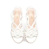 Giày sandal nữ đế xuồng pu siêu nhẹ cao 7cm Hanatabi quai đan hậu thun (35-39) mã HNSDX7F1114