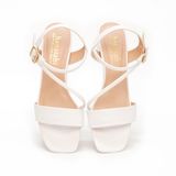 giày sandal nữ cao gót 3cm Hanatabi quai ngang mũi vuông hậu c đế TA bigsize (35-41) mã HNSDG3F895