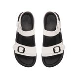 Sandal nữ Hanatabi 2 lớp quai bản ngang có khóa may liền đế cao 3cm mã HNSD607 (Size 35 -> 39)