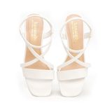 giày sandal nữ cao gót 5cm Hanatabi quai ngang mũi vuông hậu thun đế TA bigsize (35-41) mã HNSDT5F855