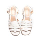 giày sandal nữ đế PU siêu nhẹ cao 7cm Hanatabi quai xương cá hở mũi hậu c (35-39) mã HNSDG7F965