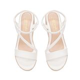 giày sandal nữ đế xuồng pu siêu nhẹ cao 5cm Hanatabi quai chéo hậu thun (35-40) mã HNSD5F938