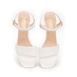 giày sandal nữ cao gót 3cm Hanatabi quai 1 xếp mũi vuông hậu c đế TA bigsize (35-41) mã HNSD3F933