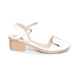 giày sandal nữ đế PU kem siêu nhẹ cao 5cm Hanatabi quai ngang hậu c bigsize (35-42) mã HNSDG5F1003