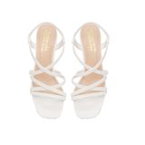 giày sandal nữ cao gót 5cm Hanatabi quai chéo mũi vuông hậu thun đế TA bigsize (35-41) mã HNSDT5F857