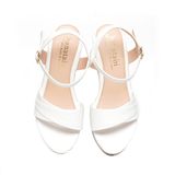 giày sandal nữ đế xuồng PU siêu nhẹ cao 9cm Hanatabi quai 2 xếp hậu c (35-39) mã HNSDX9F845