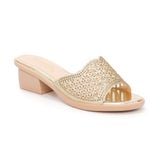 Dép gót nữ Hanatabi quai lưới đính xoàn gót cao 5cm đế PU siêu nhẹ mã HNDE5F922 (Size 36 -> 41)