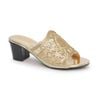 Dép nữ Hanatabi quai kim tuyến phối lưới xoàn gót cao 5cm mã HNDE5F750 (Size 36 -> 40)