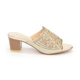 Dép nữ cao gót vân gỗ cao 5cm Hanatabi quai lưới đính đá đế TA cao cấp bigsize (35-41) mã HNDE5F799