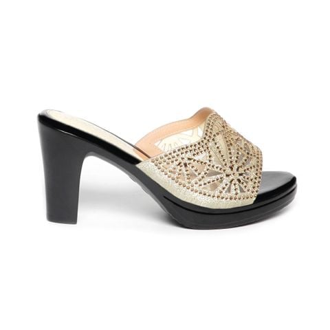 dép nữ đế PU đen siêu nhẹ cao 9cm Hanatabi quai lưới đính đá bigsize (36-40) mã HNDE9F1045