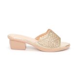 dép nữ đế PU kem siêu nhẹ cao 5cm Hanatabi quai lưới đính đá bigsize (35-42) mã HNDE5F922