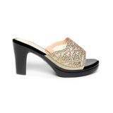 dép nữ đế PU đen siêu nhẹ cao 9cm Hanatabi quai lưới đính đá bigsize (36-40) mã HNDE9F1047