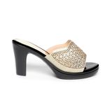 dép nữ đế PU đen siêu nhẹ cao 9cm Hanatabi quai lưới đính đá bigsize (36-40) mã HNDE9F1049