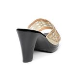 dép nữ đế PU đen siêu nhẹ cao 9cm Hanatabi quai lưới đính đá bigsize (36-40) mã HNDE9F1046