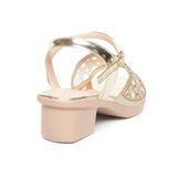 giày sandal nữ đế PU kem siêu nhẹ cao gót 5cm Hanatabi quai lưới đính đá hậu c bigisze (35-42) mã HNSDG5F1073