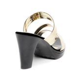 dép nữ đế PU đen siêu nhẹ cao 9cm Hanatabi quai chéo bigsize (36-40) mã HNDE9F1079