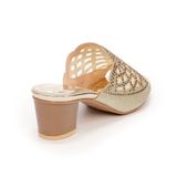 Dép nữ cao gót vân gỗ cao 5cm Hanatabi quai lưới đính đá đế TA cao cấp bigsize (35-41) mã HNDE5F818