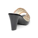 dép nữ đế PU đen siêu nhẹ cao 9cm Hanatabi quai lưới đính đá bigsize (36-40) mã HNDE9F1047