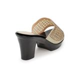 dép nữ đế PU đen siêu nhẹ cao 7cm Hanatabi quai lưới đính đá bigsize (36-40) mã HNDE7F890
