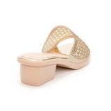 dép nữ đế PU kem siêu nhẹ cao 5cm Hanatabi quai lưới đính đá bigsize (35-42) mã HNDE5F922