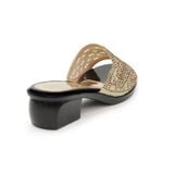 dép nữ đế PU đen siêu nhẹ cao 5cm Hanatabi quai lưới đính đá bigsize (35-42) mã HNDE5F881