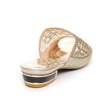 dép nữ cao gót viền đồng cao 3cm Hanatabi quai lưới đính đá đế TA cao cấp bigsize (35-41) mã HNDE3F961