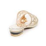 dép nữ cao gót viền đồng 3cm Hanatabi quai lưới đính đá đế TA cao cấp bigsize (35-41) mã HNDE3F950