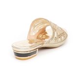 Dép nữ cao gót viền đồng 3cm Hanatabi quai lưới đính đá đế TA cao cấp bigsize (35-41) mã HNDE3F814