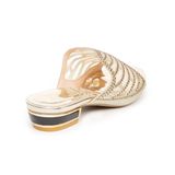 Dép nữ cao gót viền đồng 3cm Hanatabi quai lưới đính đá đế TA cao cấp bigsize (35-41) mã HNDE3F139