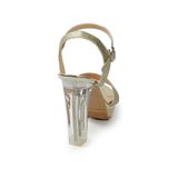 Sandal nữ quai kim tuyến gót mica cao 12cm hậu c mã HNSDH12F483 ( Size 35 -> 39)
