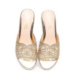 dép nữ đế PU kem siêu nhẹ cao 5cm Hanatabi quai lưới đính đá bigsize (35-42) mã HNDE5F1037