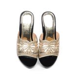 dép nữ đế PU đen siêu nhẹ cao 9cm Hanatabi quai lưới đính đá bigsize (36-40) mã HNDE9F1048