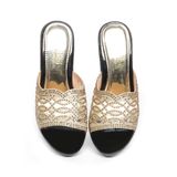 dép nữ đế PU đen siêu nhẹ cao 9cm Hanatabi quai lưới đính đá bigsize (36-40) mã HNDE9F1046