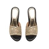 dép nữ đế PU đen siêu nhẹ cao 5cm Hanatabi quai lưới đính đá bigsize (35-42) mã HNDE5F882