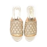 dép nữ cao gót mica 3cm Hanatabi quai lưới đính đá đế TA cao cấp bigsize (35-41) mã HNDE3F915