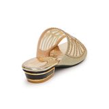 Dép nữ cao gót viền đồng 3cm Hanatabi quai lưới đính đá đế TA cao cấp bigsize (35-41) mã HNDE3F814