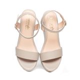 giày sandal nữ đế xuồng PU siêu nhẹ cao 9cm Hanatabi quai ngang hậu c (35-39) mã HNSDX9F1084