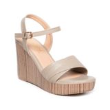 giày sandal nữ đế xuồng PU siêu nhẹ cao 9cm Hanatabi quai 2 xếp hậu c (35-39) mã HNSDX9F845