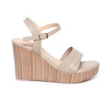 giày sandal nữ đế xuồng PU siêu nhẹ cao 9cm Hanatabi quai 2 xếp hậu c (35-39) mã HNSDX9F845