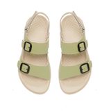 Sandal nữ Hanatabi 2 lớp quai bản có khóa may liền đế cao 2cm mã HNSDX2F805 (Size 35 -> 39)